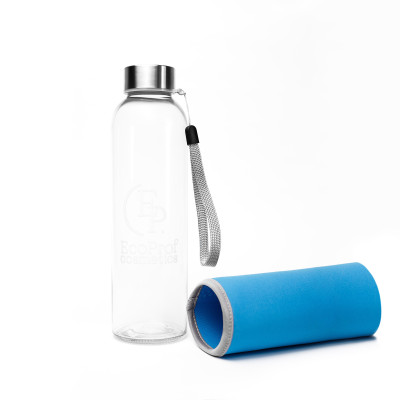 Скляна пляшка для води з логотипом бренду